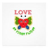 Custom Fuzzy Heart Butterfly Gift Foto Afdruk (Voorkant)