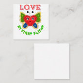 Custom Fuzzy Heart Butterfly Gift Informatiekaartje (Voorkant / Achterkant)