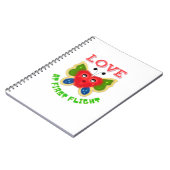 Custom Fuzzy Heart Butterfly Gift Notitieboek (Linkerzijde)