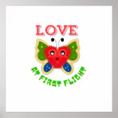 Custom Fuzzy Heart Butterfly Gift Poster (Voorkant)