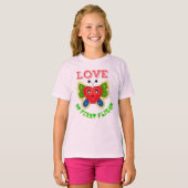 Custom Fuzzy Heart Butterfly Gift T-shirt (Voorkant volledig)