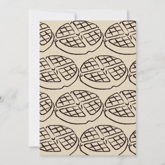 Custom Galentine's Day Brunch Waffle Uitnodiging 2 (Achterkant)