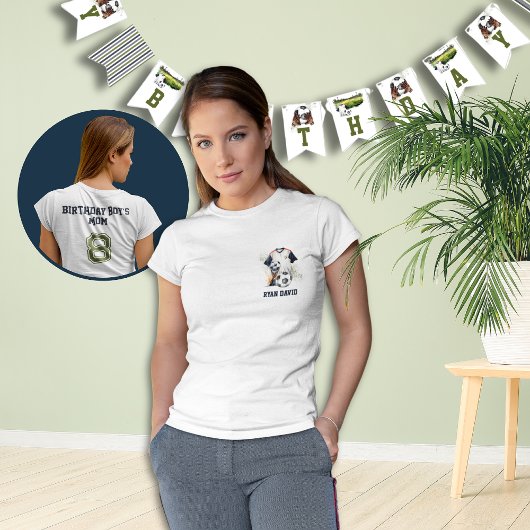 Custom Game Day Mama van de Verjaardag Jongen Spor T-shirt
