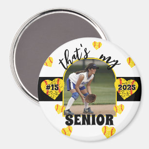 Custom Game Day Senior Softbal Speler voor ouders Magneet
