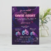 Custom Game Night Invitation Kaart (Staand voorkant)