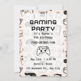 Custom Game Night Invitations Kaart