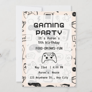 Custom Game Night Invitations Kaart