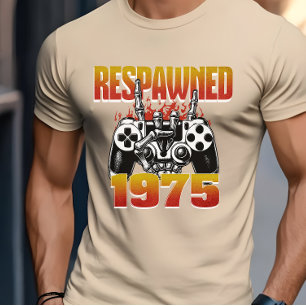 Custom  Gamer Respawned 1975 50ste verjaardag T-shirt