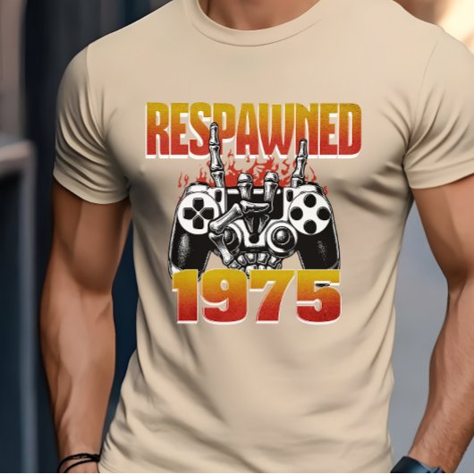 Custom Gamer Respawned 1975 50ste verjaardag T-shirt