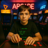 Custom Gamer T-Shirt – Gebruikersnaam & Spel Menu