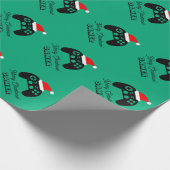 Custom gaming controller Christmas wrapping paper Cadeaupapier (Hoek)