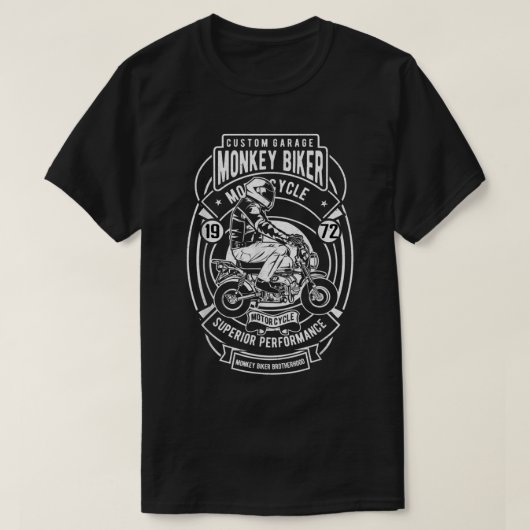 Custom Garage Monkey Biker T-shirt (Design voorkant)