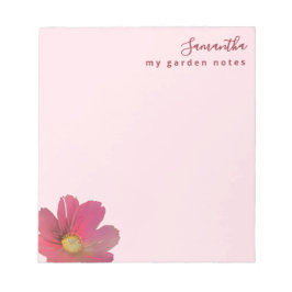 Custom Garden Notes Pastel Pink Watercolor  Flower Notitieblok