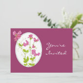 Custom Garden Party Nodig aangepaste zoete erwt ui Kaart (Staand voorkant)