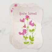 Custom Garden Verjaardagsfeest Custom Sweet Pea Kaart (Voorkant / Achterkant)