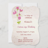 Custom Garden Verjaardagsfeest Custom Sweet Pea Kaart (Achterkant)