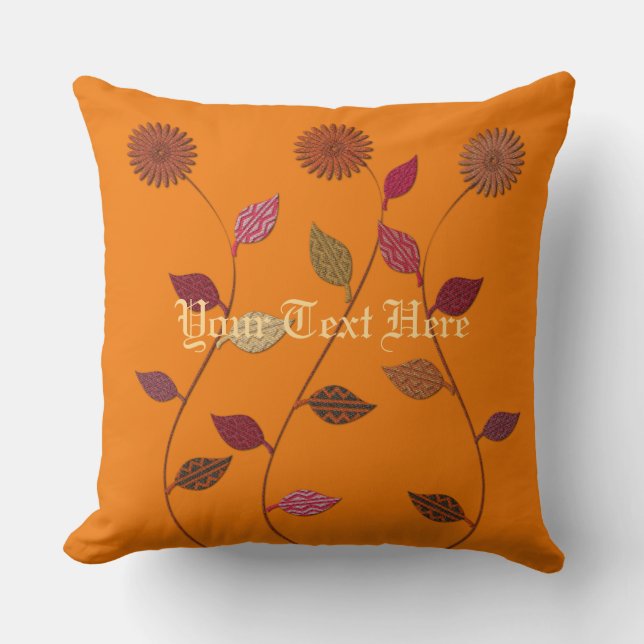 Custom Gardener Bloemist Herfst Palet Bloemen Kussen (Voorkant)