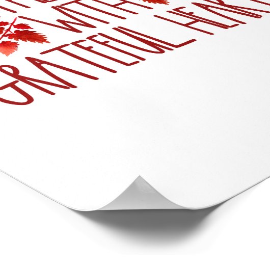 Custom Gather hier met dankbare harten Poster (Hoek)