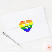 Custom Gay Rainbow Flag Jewish Star van David Hart Sticker (Envelop)