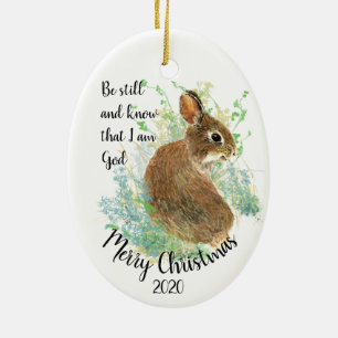 Custom gedateerd kerst zijn nog steeds ik ben God  Keramisch Ornament