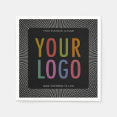 Custom Gedrukte Cocktail Servetten met Bedrijf Log (Voorkant)