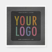 Custom Gedrukte Luncheon Servetten met Bedrijf Log (Voorkant)