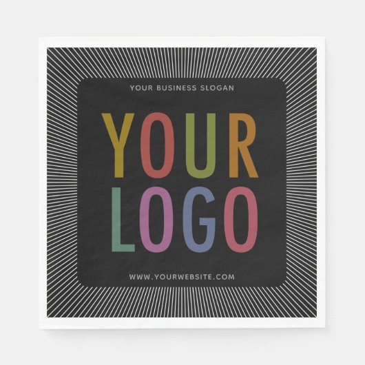 Custom Gedrukte Luncheon Servetten met Bedrijf Log (Voorkant)