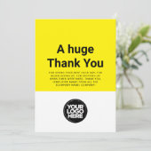 Custom Geel Dank u Medewerker Waardering Kaart (Staand voorkant)