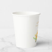 Custom Geel Waterverf Bloemen Vrijgezellenfeest Papieren Bekers (Rechts)