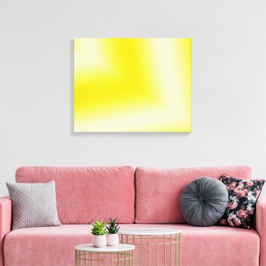 Custom Geel & Wit Abstract Design Canvas Print (Insitu (Woonkamer))