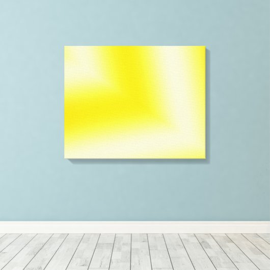 Custom Geel & Wit Abstract Design Canvas Print (Insitu (Houten vloer))