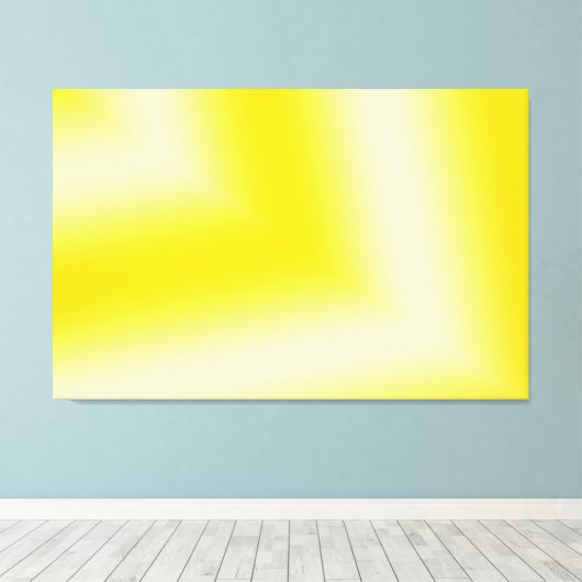 Custom Geel & Wit Abstract Design Canvas Print (Insitu (Houten vloer))