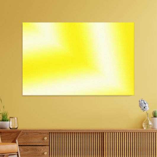 Custom Geel & Wit Abstract Design Canvas Print (Insitu (Woonkamer))
