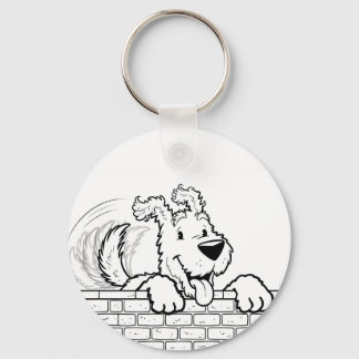Custom gel mouse pad with a dog design sleutelhanger