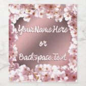 Custom Geluk Fles Label Cherry Blossom Label Wijn Etiket (Enkel label)