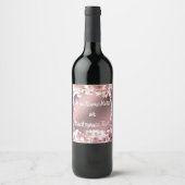 Custom Geluk Fles Label Cherry Blossom Label Wijn Etiket (Voorkant)