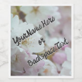 Custom Geluk Fles Label Cherry Blossom Label Wijn Etiket (Enkel label)