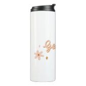 Custom Gemini Zodiac Name & Stars Minimalist Gift Thermosbeker (Gedraaid links)