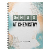 Custom Genius Periodic Table Chemistry Student Notitieboek (Voorkant)