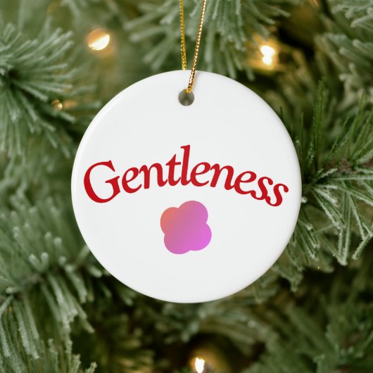 Custom Gentleness Ornament |Typography Pink Flower (Boom)