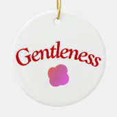 Custom Gentleness Ornament |Typography Pink Flower (Voorkant)