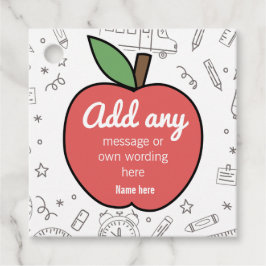 CUSTOM Gepersonaliseerde Happy Cute Apple met scho Bedankjes Labels