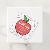 CUSTOM Gepersonaliseerde Happy Cute Apple met scho Bedankjes Labels (In situ)