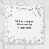 CUSTOM Gepersonaliseerde Happy Cute Apple met scho Bedankjes Labels (Achterkant)