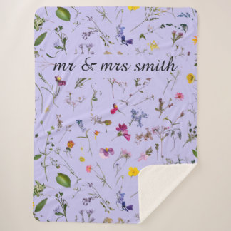 Custom geperste gedroogde bloemen deken