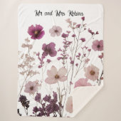 Custom geperste gedroogde bloemen deken (Voorkant)