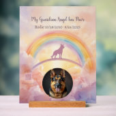 Custom German Shepherd Memorial Acrylic Sign Acryl Bord (Neutraal)