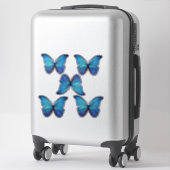 Custom gesneden vinyl Stickers - 5 blauw Morpho Bu (Koffer)