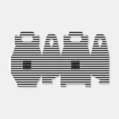 Custom Gestreepte Zwart-Wit Bruiloft Favor Box Bedankdoosjes (Uitgevouwen)