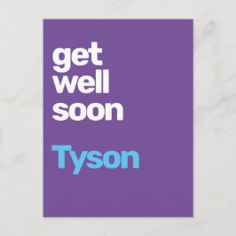 CUSTOM get well soon minimum paarse moderne KAART